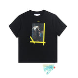 Off White T Shirts Religious Angel Oil Painting Short Sleeves