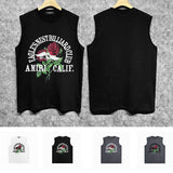 Amiri tank top rose printing