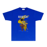 Rhude T Shirts Printed Trendy Pure Cotton