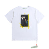 Off White T Shirts Religious Angel Oil Painting Short Sleeves