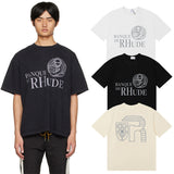 Rhude T Shirts Egyptian Pharaoh Print Cotton Casual Short Sleeves Men and Women