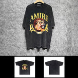 Amiri washed t-shirt golden lion short sleeve