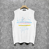 Amiri tank top hollywood rainbow printing