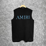 Amiri tank top splash paint simple letterprinting