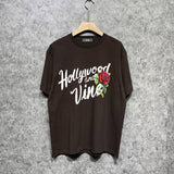 Amiri t shirts hollywood rose printing short sleeve