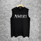 Amiri tank top with vine and man text printing