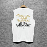 Amiri tank top earth letter printing