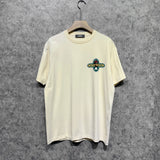 Amiri t shirts gray wolf cross printing short sleeve