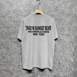 Amiri t shirts smoke gray wolf printing short sleeve