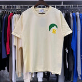 Rhude T Shirts Sunset Classic Print Cotton Casual Short Sleeve Men and Women