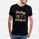 Vintage 1975 Limited Edition Men T Shirts Retro Classic