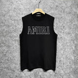 Amiri tank top bevel cut letterprinting