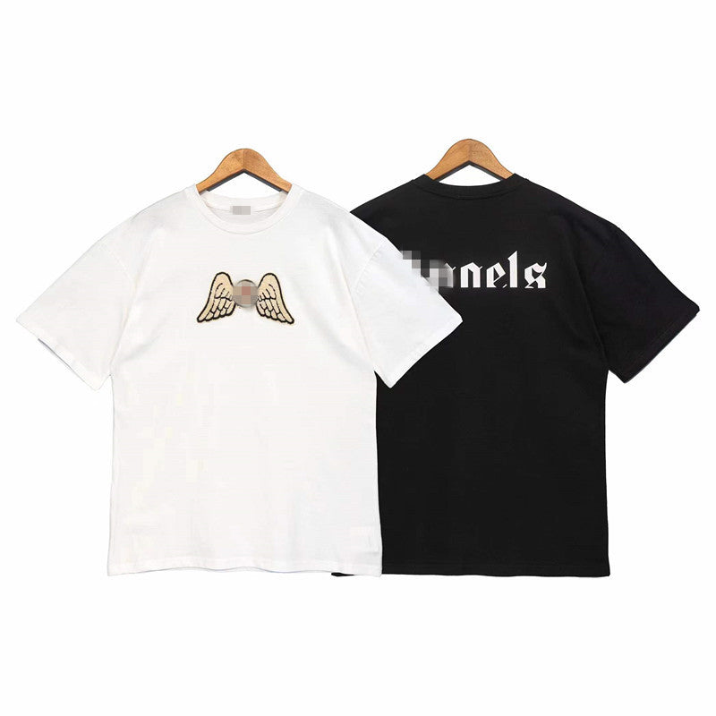 Palm Angels T Shirts Short Sleeve T-shirt for Men and Women High Street Loose Half Sleeve
