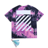 Off White T Shirts Tie-Dye Process Loose Men'S And Women'S Same Style Pure Cotton Short Sleeves