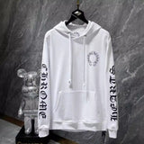 Chh Chrome Hearts Hoodie Cross Red Lips Mouth Flower Arms Horseshoe Men's and Women's Hooded Sweater