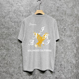 Amiri t shirts hollywood eagle printing short sleeve
