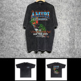 Amiri washed t-shirt flame island short sleeve