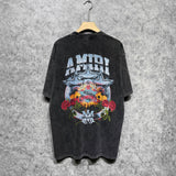 Amiri washed t-shirt five star rose short sleeve