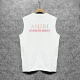 Amiri tank top with crayon horizontal stripes printing