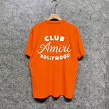 Amiri t shirts hollywood club printing short sleeve