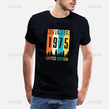 Vintage 1975 Limited Edition Men T Shirts Retro Classic