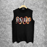 Amiri tank top gold snake print