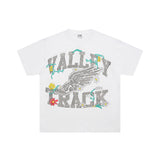 Valeforever Vale T Shirts Hotfix rhinestones Short Sleeves