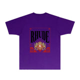 Rhude T Shirts Printed Trendy Pure Cotton