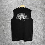 Amiri tank top letter angel ball print