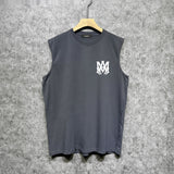 Amiri tank top flat thick letter spider armband printing