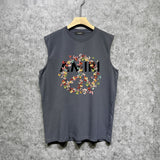Amiri tank top colorful butterfly garland printing