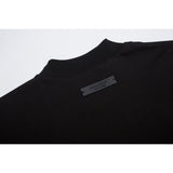 Fog Essentials T Shirts Autumn and Winter FOG Double Line Flocking Letter Crew Neck Short Sleeves