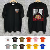 Rhude T Shirts Printed Trendy Pure Cotton