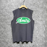 Amiri tank top oval letterprinting
