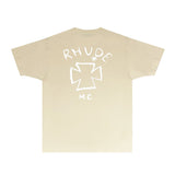 Rhude T Shirts Printed Trendy Pure Cotton
