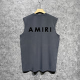 Amiri tank top flat thick letter spider armband printing