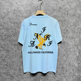 Amiri t shirts hollywood eagle printing short sleeve