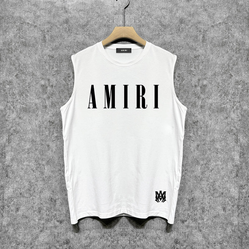 Amiri tank top letter spider printing