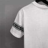 GCD T-Shirt 8851 micro wide loose gcds letter print T-shirt crew neck