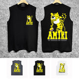 Amiri tank top tiger printing