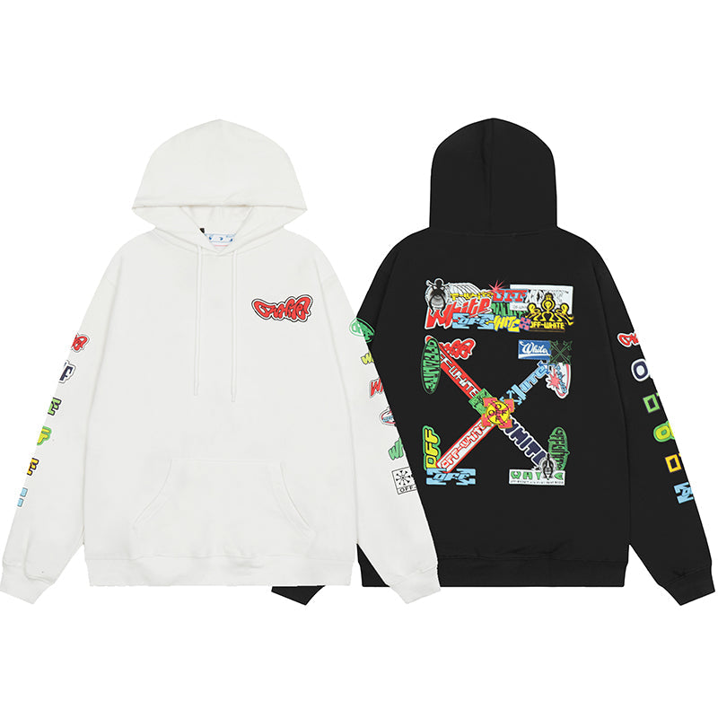 OFF WHITE Hoodie Trendy Street Style Personalized Cotton