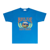 Rhude T Shirts Printed Trendy Pure Cotton
