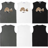 Palm Angels T Shirts Broken Bear Vest Men's and Women's Sleeveless T-shirt