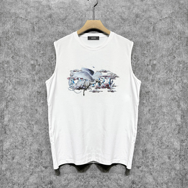 Amiri tank top caiyun pegasus printing