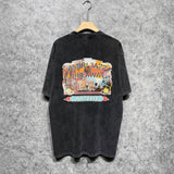 Amiri washed t-shirt lake view oil painting short sleeve