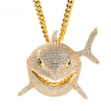 6IX9INE Pendant Zircon Shark Pendant Men