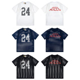 Gallery Dept T-Shirt Alphabet Print Hollow Mesh Short Sleeve T-Shirt