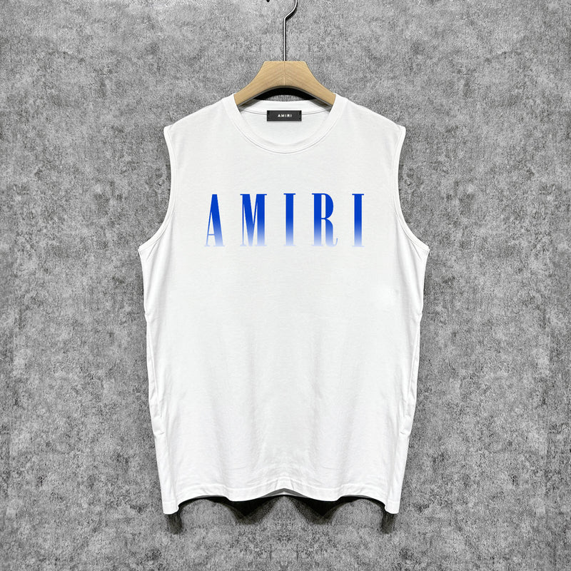 Amiri tank top gradient simple letter printing
