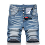 DSQ2 Short Jeans Ripped Stretch Denim Shorts