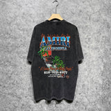 Amiri washed t-shirt flame island short sleeve
